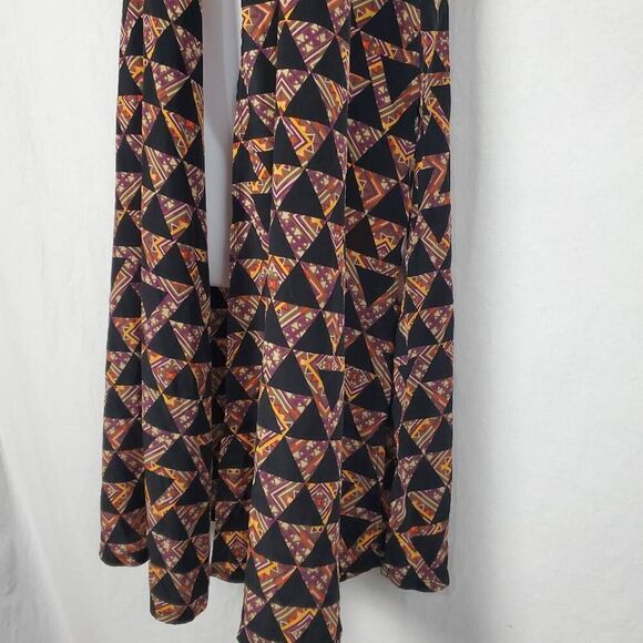 LulaRoe SMALL Black Print Open Front Cardigan Cover Top - Picture 3 of 10